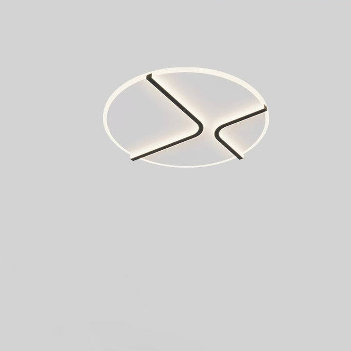 Plafonnier LED en fer rond acrylique aluminium à modernité simple pour chambre 