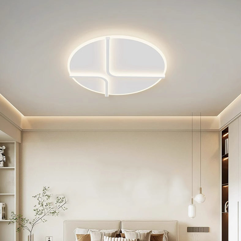 Plafonnier LED en fer rond acrylique aluminium à modernité simple pour chambre 