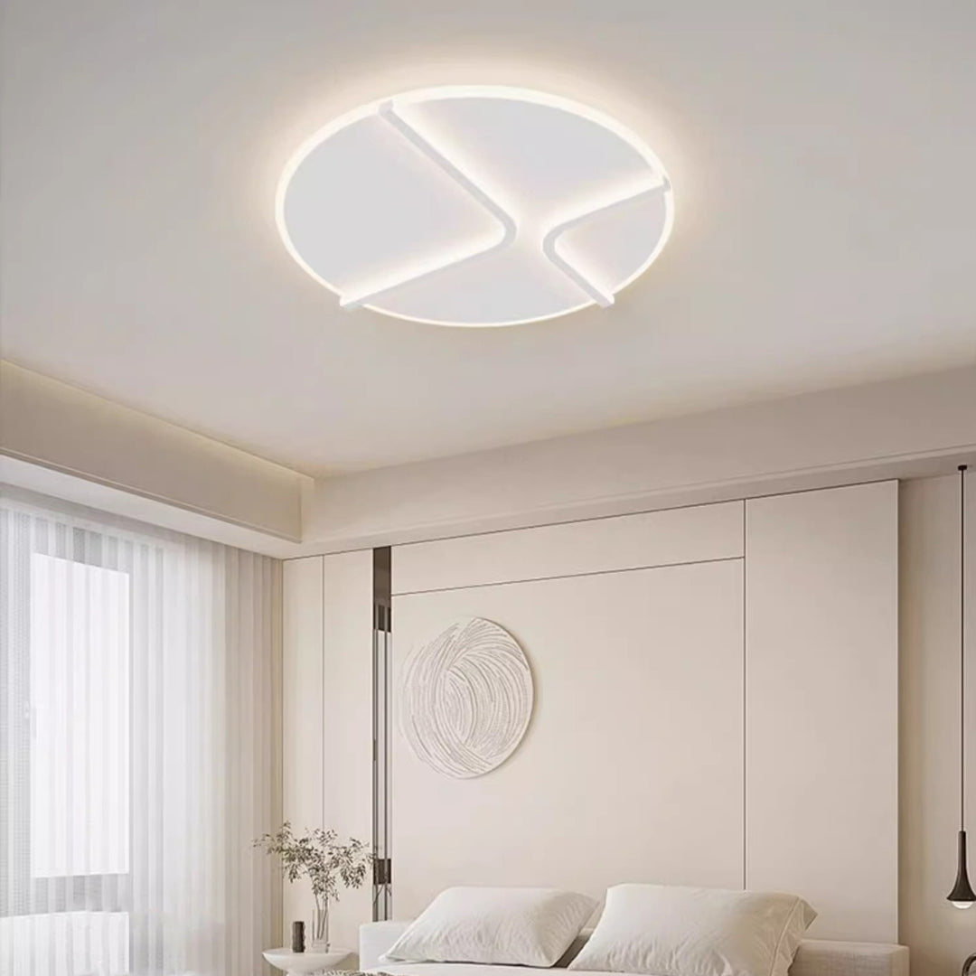 Plafonnier LED en fer rond acrylique aluminium à modernité simple pour chambre 