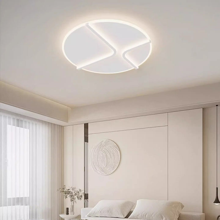 Modern Simplicity Round Iron Acrylic Aluminum LED Flush Mount Ceiling Light For Bedroom