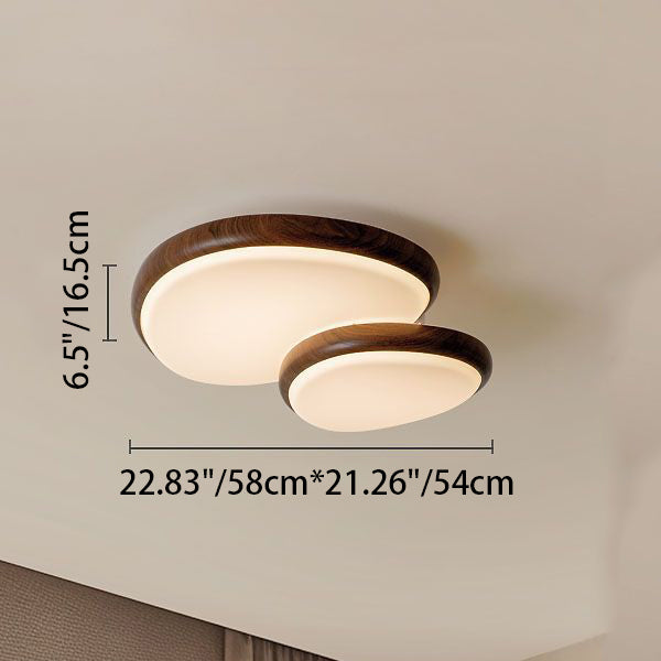 Plafonnier LED encastré traditionnel vintage ovale en acier au carbone avec transfert d&