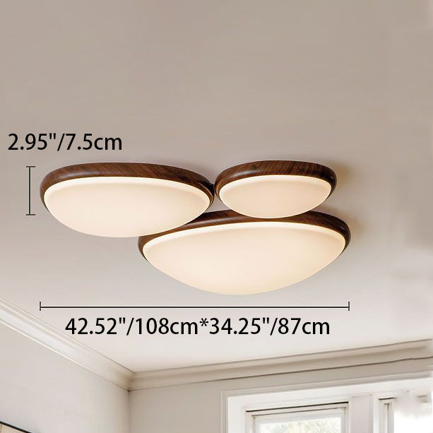 Plafonnier LED encastré traditionnel vintage ovale en acier au carbone avec transfert d&