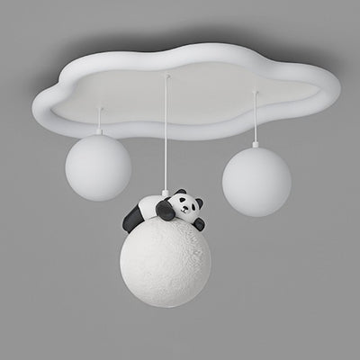 Moderne Einfachheit Wolken-Panda-Eisen-Acrylharz-LED-Deckenleuchte für das Schlafzimmer 
