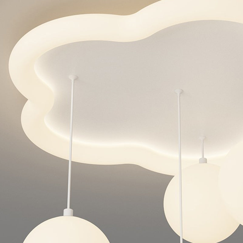 Moderne Einfachheit Wolken-Panda-Eisen-Acrylharz-LED-Deckenleuchte für das Schlafzimmer 