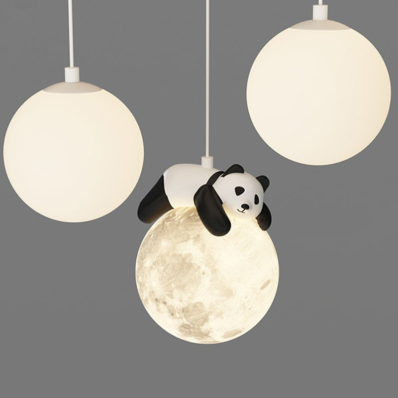 Moderne Einfachheit Wolken-Panda-Eisen-Acrylharz-LED-Deckenleuchte für das Schlafzimmer 