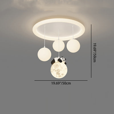Moderne Einfachheit Wolken-Panda-Eisen-Acrylharz-LED-Deckenleuchte für das Schlafzimmer 