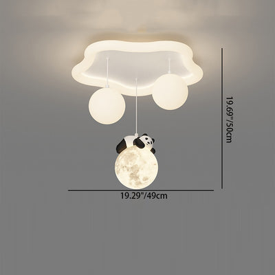 Moderne Einfachheit Wolken-Panda-Eisen-Acrylharz-LED-Deckenleuchte für das Schlafzimmer 