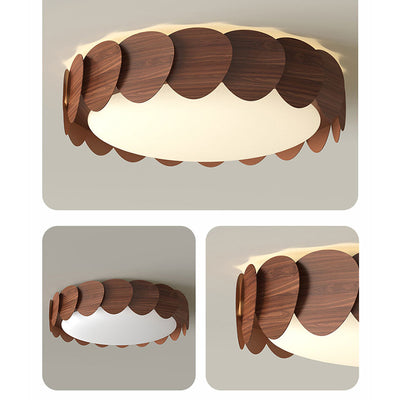 Moderne Mid-Century Runde Eisen Acryl LED Deckenleuchte für das Schlafzimmer 