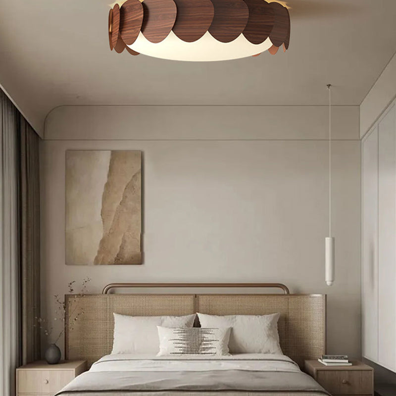 Moderne Mid-Century Runde Eisen Acryl LED Deckenleuchte für das Schlafzimmer 
