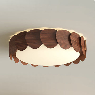 Moderne Mid-Century Runde Eisen Acryl LED Deckenleuchte für das Schlafzimmer 