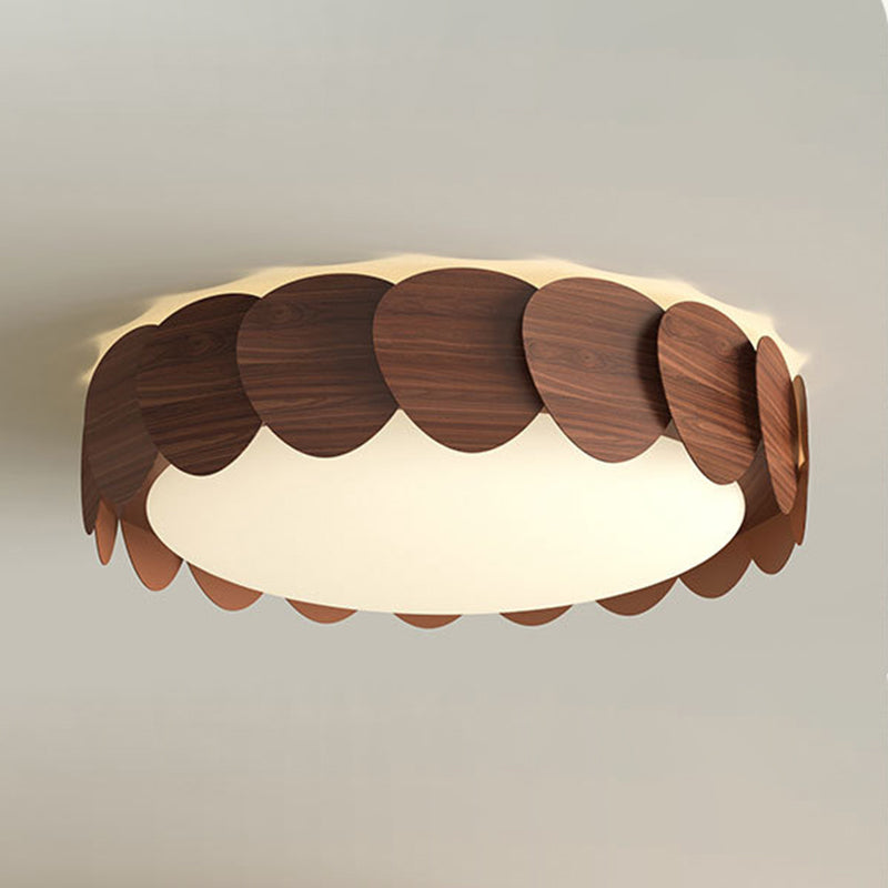 Moderne Mid-Century Runde Eisen Acryl LED Deckenleuchte für das Schlafzimmer 