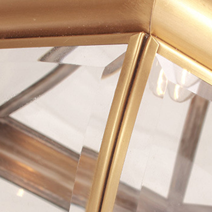 Suspension lumineuse à 1 ampoule en verre cuivré de style rustique traditionnel pour salon 