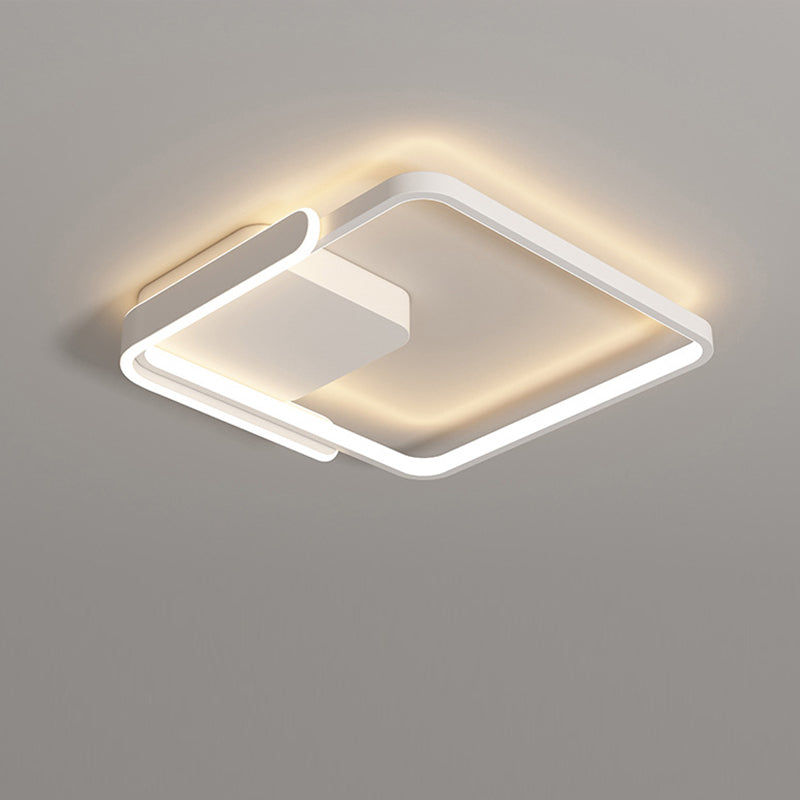 Moderne Einfachheit Runde Eisen-Aluminium-LED-Halbeinbau-Deckenleuchte für das Schlafzimmer 