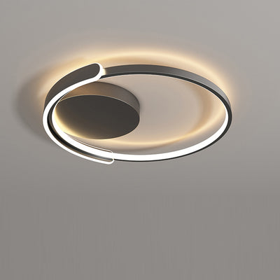 Moderne Einfachheit Runde Eisen-Aluminium-LED-Halbeinbau-Deckenleuchte für das Schlafzimmer 