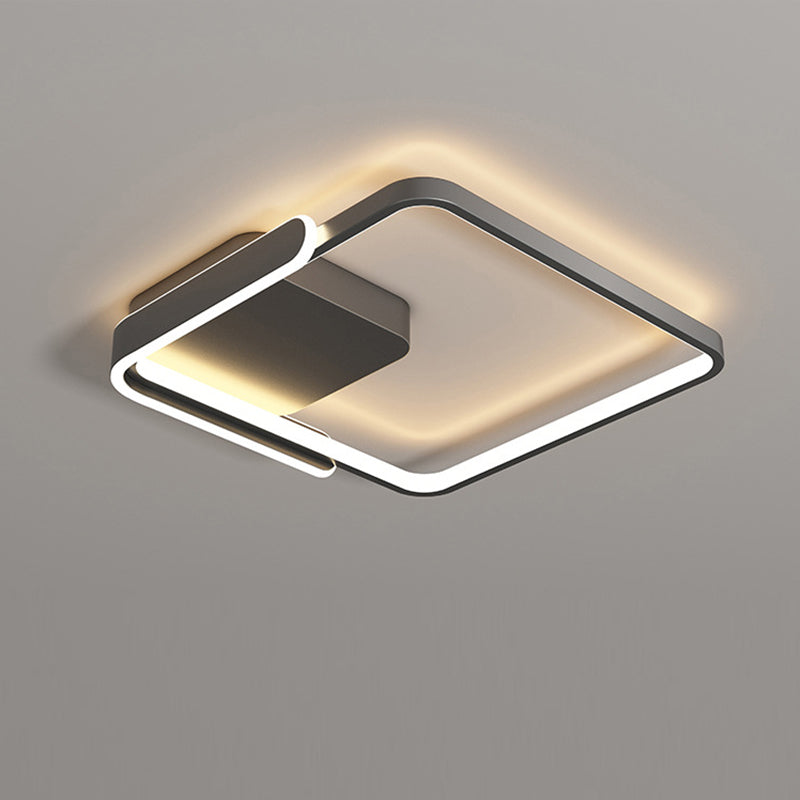 Moderne Einfachheit Runde Eisen-Aluminium-LED-Halbeinbau-Deckenleuchte für das Schlafzimmer 