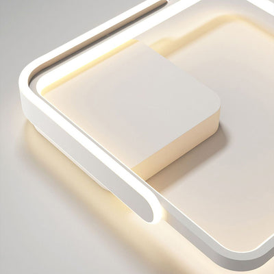 Moderne Einfachheit Runde Eisen-Aluminium-LED-Halbeinbau-Deckenleuchte für das Schlafzimmer 