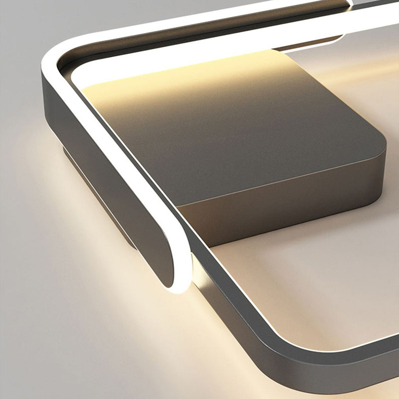 Moderne Einfachheit Runde Eisen-Aluminium-LED-Halbeinbau-Deckenleuchte für das Schlafzimmer 