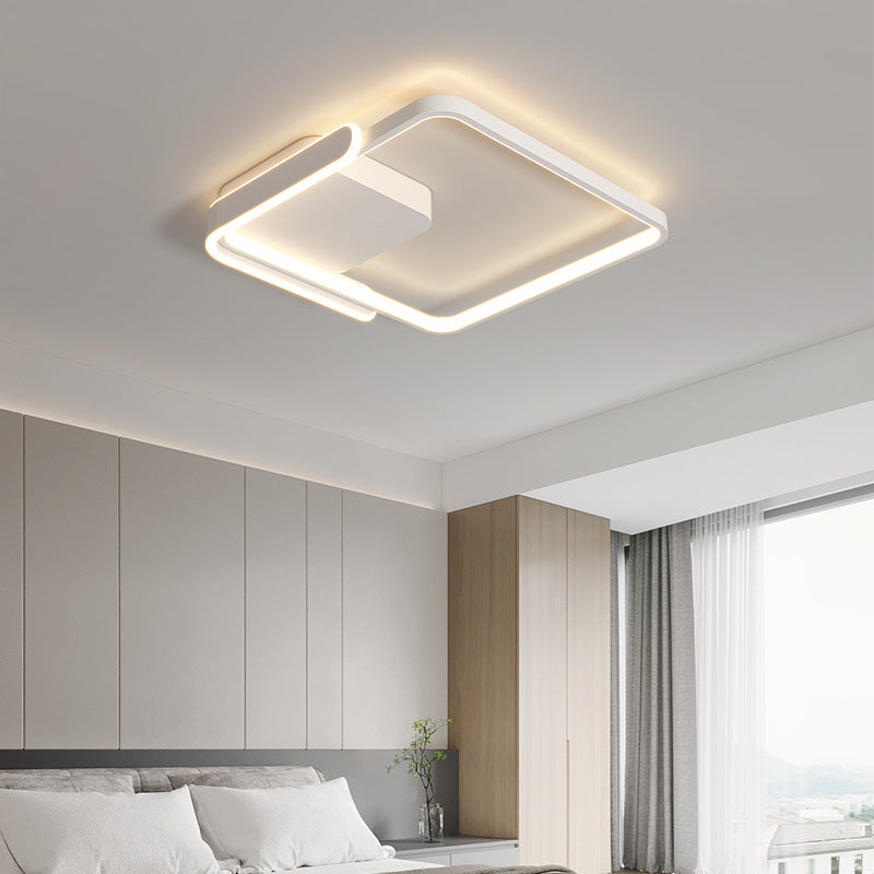 Moderne Einfachheit Runde Eisen-Aluminium-LED-Halbeinbau-Deckenleuchte für das Schlafzimmer 