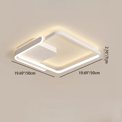 Moderne Einfachheit Runde Eisen-Aluminium-LED-Halbeinbau-Deckenleuchte für das Schlafzimmer 