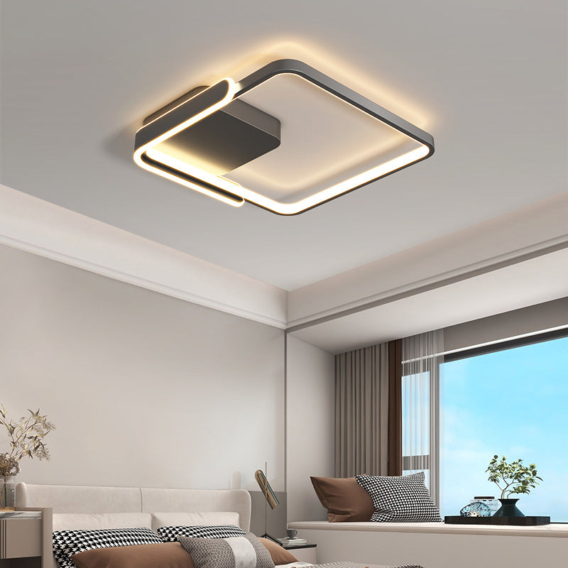 Moderne Einfachheit Runde Eisen-Aluminium-LED-Halbeinbau-Deckenleuchte für das Schlafzimmer 