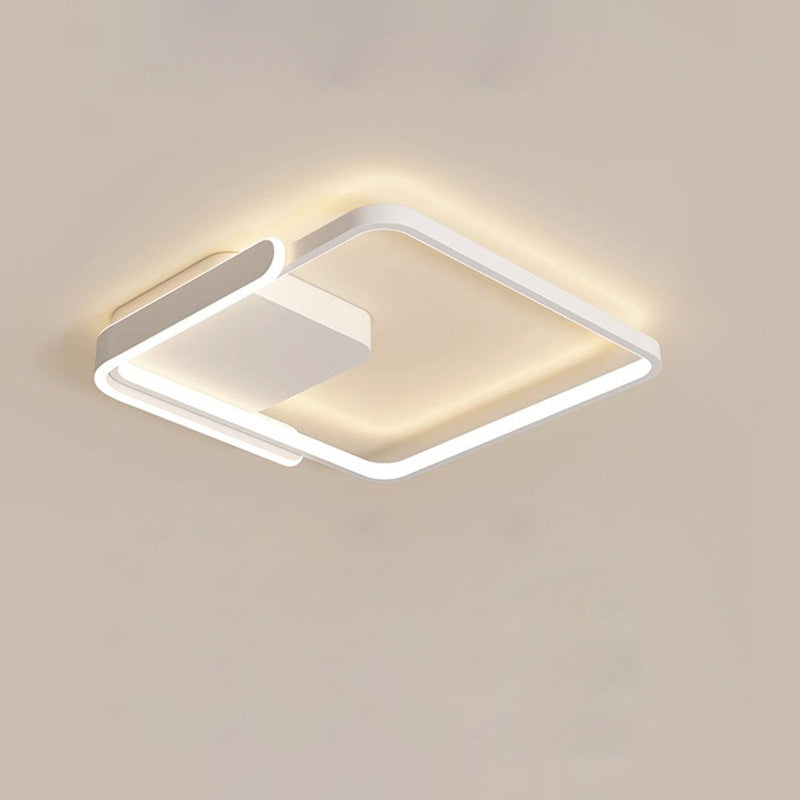 Moderne Einfachheit Runde Eisen-Aluminium-LED-Halbeinbau-Deckenleuchte für das Schlafzimmer 