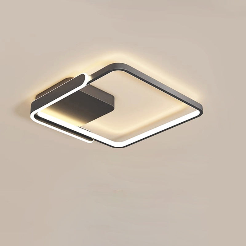 Moderne Einfachheit Runde Eisen-Aluminium-LED-Halbeinbau-Deckenleuchte für das Schlafzimmer 