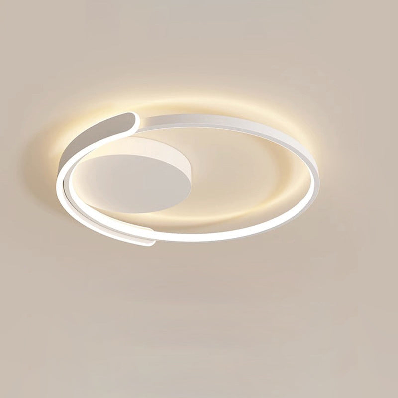 Moderne Einfachheit Runde Eisen-Aluminium-LED-Halbeinbau-Deckenleuchte für das Schlafzimmer 