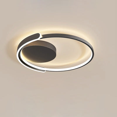 Moderne Einfachheit Runde Eisen-Aluminium-LED-Halbeinbau-Deckenleuchte für das Schlafzimmer 