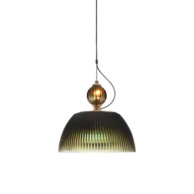 Contemporary Nordic Dome Metal Glass 2-Light Pendant Light For Bedroom