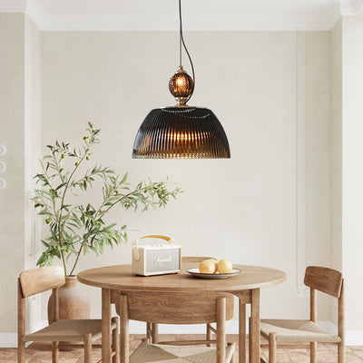 Contemporary Nordic Dome Metal Glass 2-Light Pendant Light For Bedroom