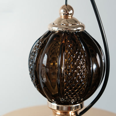 Contemporary Nordic Dome Metal Glass 2-Light Pendant Light For Bedroom