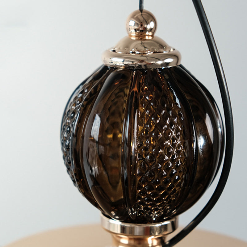Contemporary Nordic Dome Metal Glass 2-Light Pendant Light For Bedroom