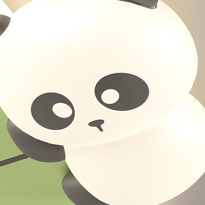 Zeitgenössische kreative Kinder Cartoon Panda Eisen Acryl LED Deckenleuchte für Schlafzimmer 