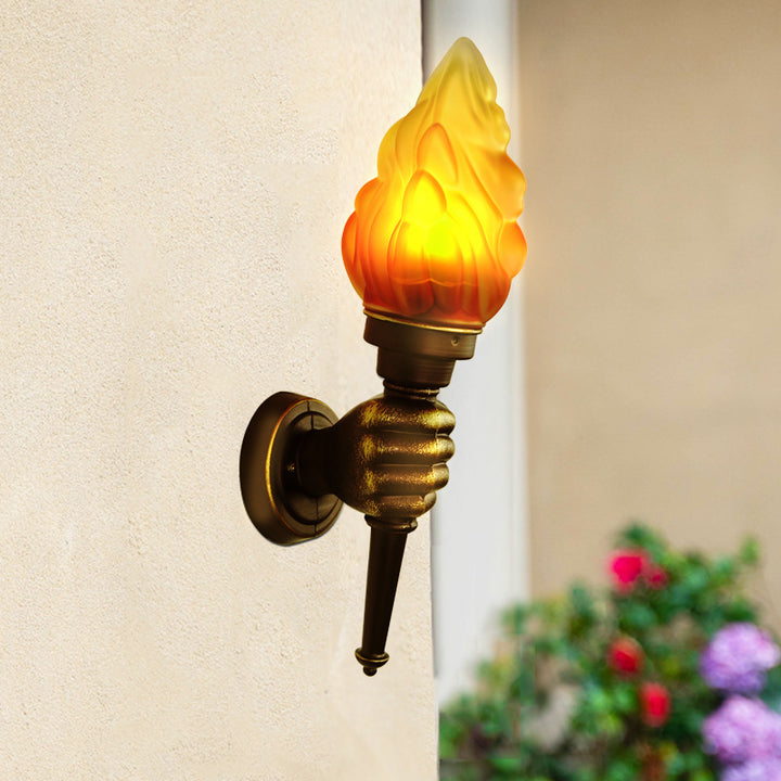Porte-lampe mural en aluminium et verre contemporain avec une lumière pour couloir 