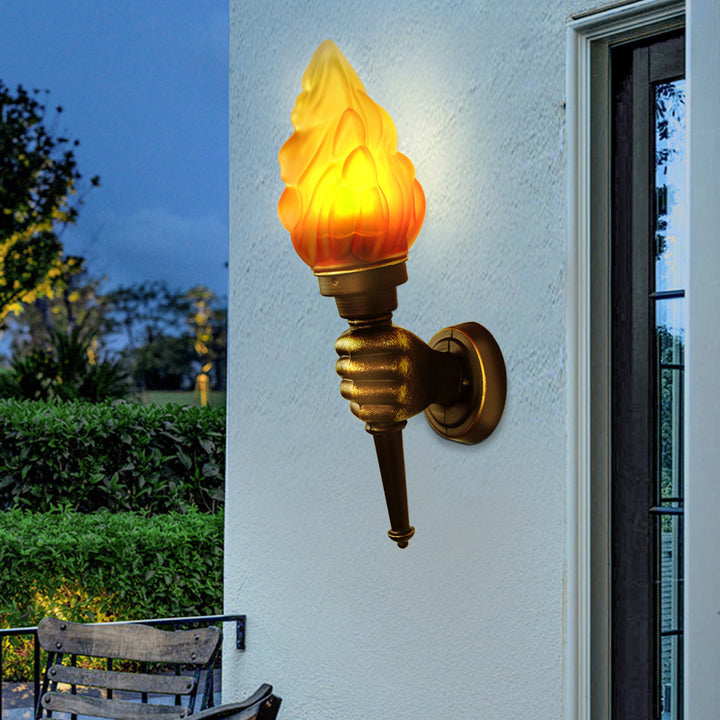 Porte-lampe mural en aluminium et verre contemporain avec une lumière pour couloir 
