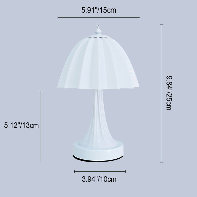 Lampe de table LED en PLA à dôme minimaliste moderne en fer pour chambre 