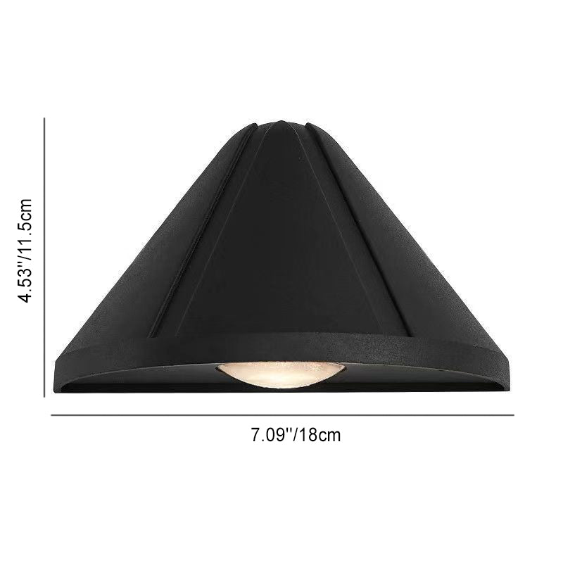 Modern Simplicity Half Cone Aluminum Optical Lens LED Wall Sconce Lamp For Bedroom