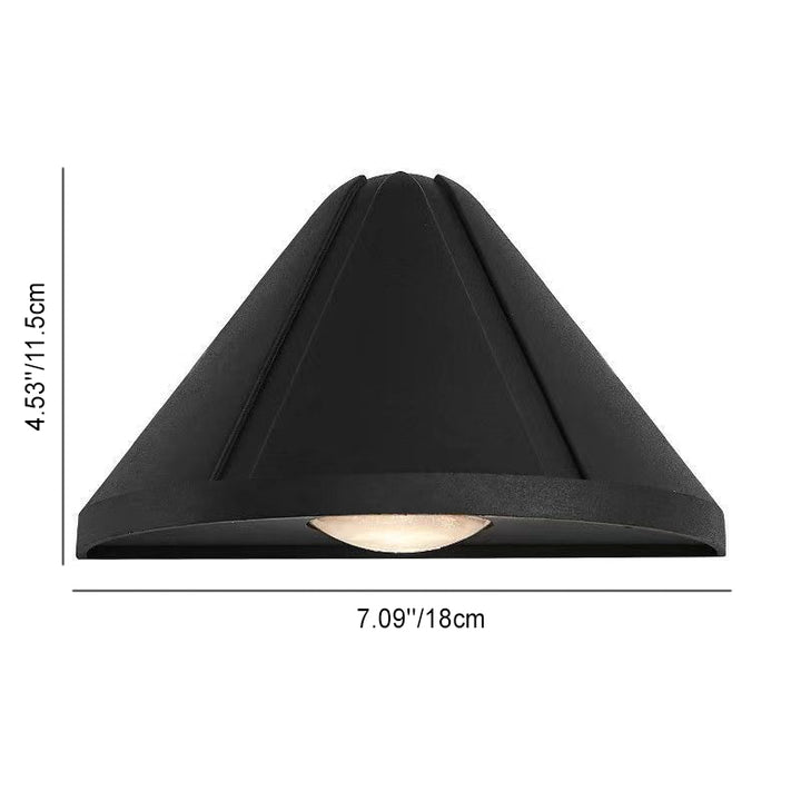 Applique Murale LED à Lentille Optique en Aluminium Demi-Cône de Simplicité Moderne pour Chambre 