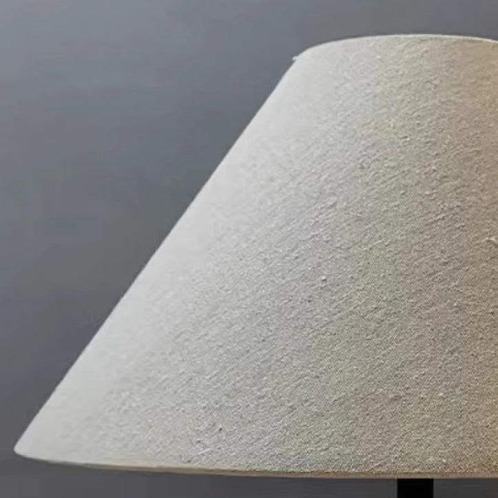 Traditionelle japanische Frustum-Kegel-Keramikstoff 1-Licht Tischlampe für das Schlafzimmer 