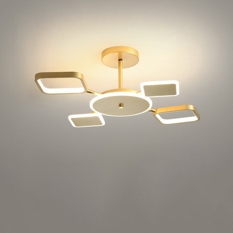 Moderne Einfachheit Quadratische Eisen Acryl 4/6/8/12 Licht Kronleuchter für Wohnzimmer 