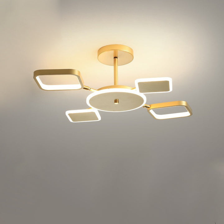 Moderne Einfachheit Quadratische Eisen Acryl 4/6/8/12 Licht Kronleuchter für Wohnzimmer 