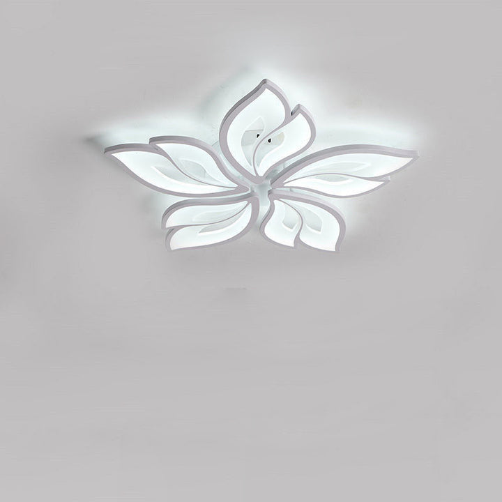 Lustre semi-encastré à LED en fer acrylique pétale nordique contemporain pour salon 