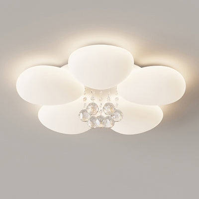 Lustre Plafonnier LED Moderne de Luxe Rond en Fer avec Cristal Acrylique pour Chambre 