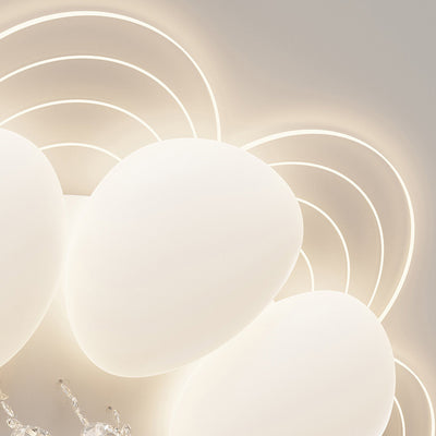 Lustre Plafonnier LED Moderne de Luxe Rond en Fer avec Cristal Acrylique pour Chambre 