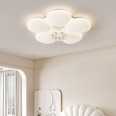 Lustre Plafonnier LED Moderne de Luxe Rond en Fer avec Cristal Acrylique pour Chambre 