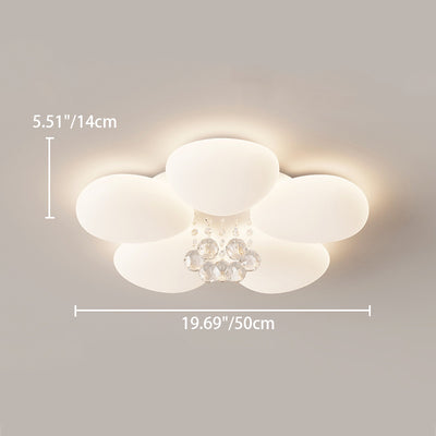 Lustre Plafonnier LED Moderne de Luxe Rond en Fer avec Cristal Acrylique pour Chambre 