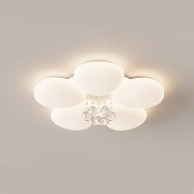 Lustre Plafonnier LED Moderne de Luxe Rond en Fer avec Cristal Acrylique pour Chambre 