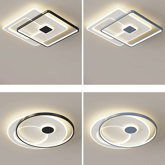 Moderne Einfachheit Mond Runde Eisen Acryl LED Deckenleuchte für Schlafzimmer 