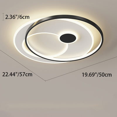 Moderne Einfachheit Mond Runde Eisen Acryl LED Deckenleuchte für Schlafzimmer 