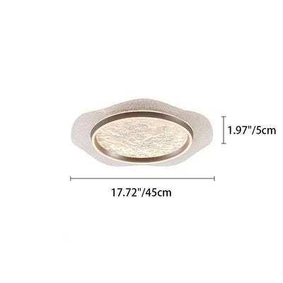 Plafonnier LED moderne rond en métal aluminium acrylique pour chambre à coucher 